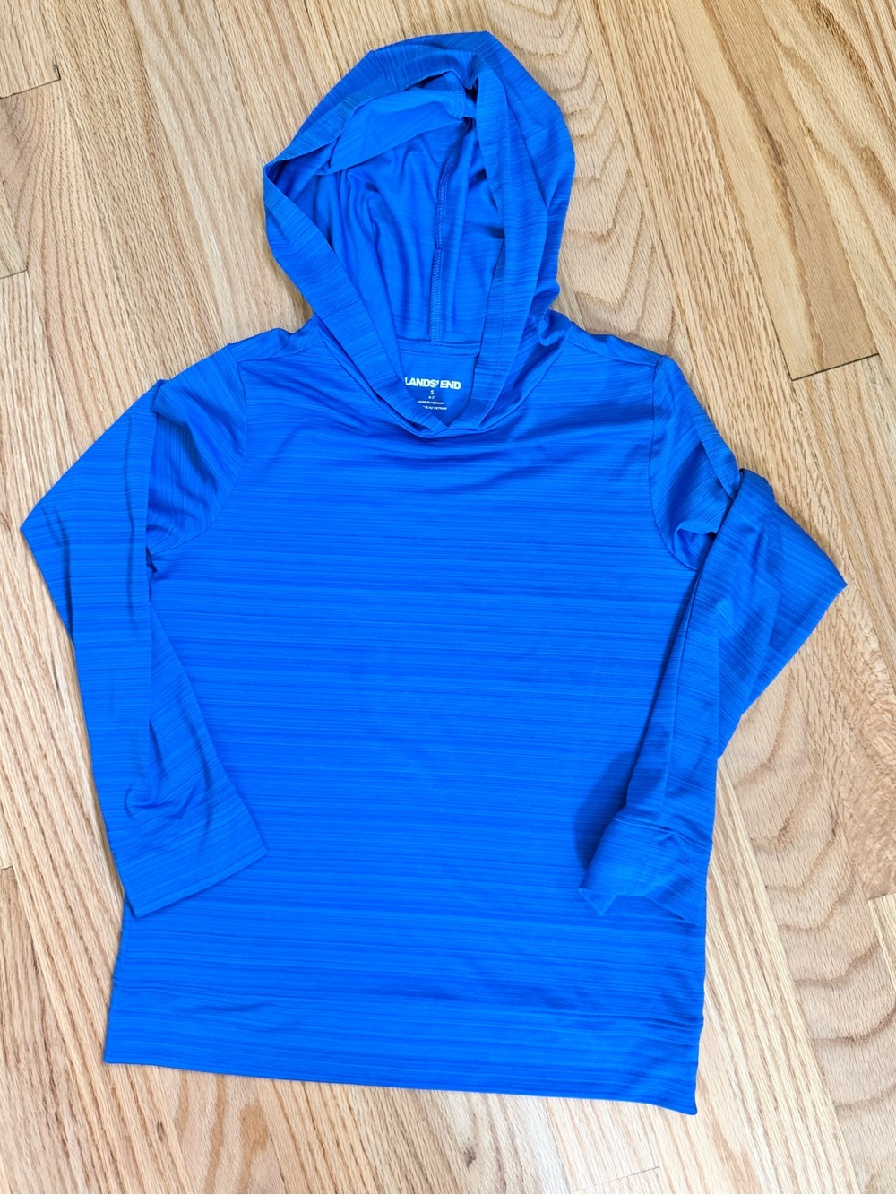 Lands' End Boys' Blue Hooded Performance Top 💙